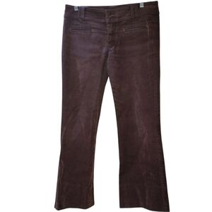 Buffalo David Bitton Chocolate Brown Washed Velvet Pants Size 30